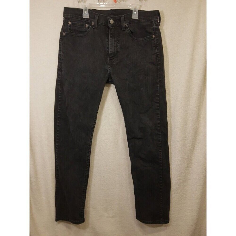 Men's Levi’s 505 Zip Fly Straight Leg Denim Jeans 32 x 32 Black Slim Vintage